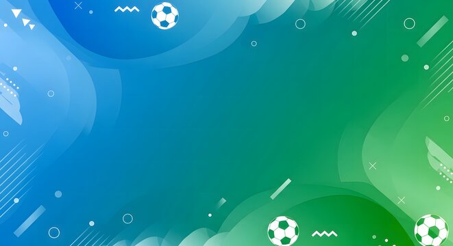 This abstract soccer design features a gradient background and geometric shapes, perfect for sports projects.