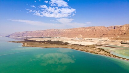 Aerial View of Dead Sea Coastline