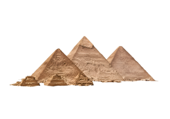 Giza Pyramids: Egypt's Ancient Wonders - Architectural Marvels & Travel Destination Isolated on Transparent Background