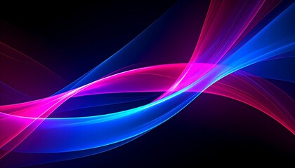 Abstract Pink Blue Wave Flow.