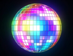 Colorful disco ball