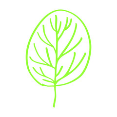 simple green tree hand drawn