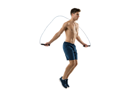 Jump Rope Fitness: Powerful Workout for Strength & Endurance Isolated on Transparent Background