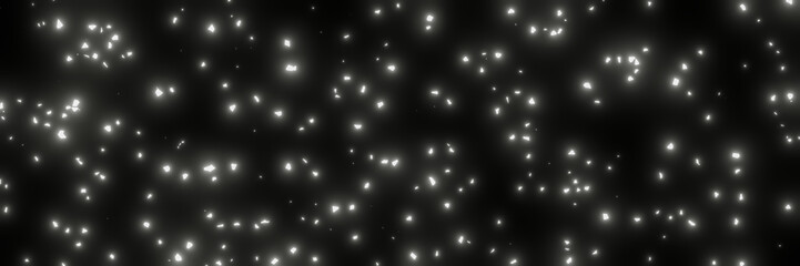 Fototapeta premium Abstract white starry light effect background. Glowed particles