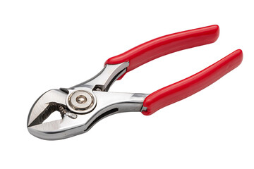 Obraz premium Adjustable pliers with red rubber grips for versatile gripping and bending tasks in mechanical or DIY projects