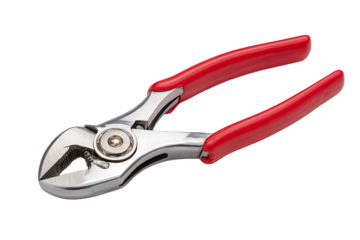 Adjustable pliers with red rubber grips for versatile gripping and bending tasks in mechanical or DIY projects