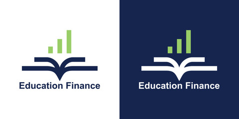 logo design book and finance,logo education,finance,invest,design modern and elegant.