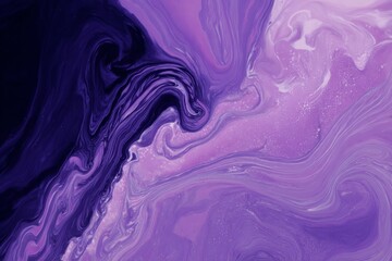 Abstract Purple Fluid Art Background, Swirls and Marbling