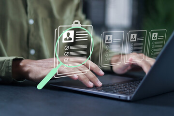 Recruitment concept. We are hiring, Join our team, employment agreement, vacant job position. HR manager recruiting employees for joining the organization.