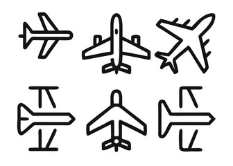 Comprehensive collection of air transport and aviation themed graphical elements for your design projects
