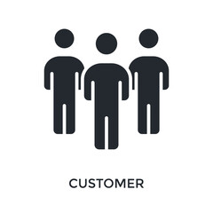 Customer Icon Glyph Style. Vector Illustration For Graphic Design