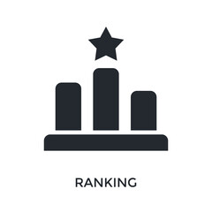 Ranking Icon Glyph Style. Vector Illustration For Graphic Design