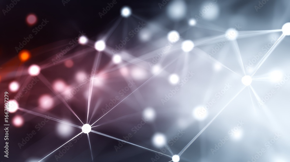 Aufkleber abstract background with connected lines and dots, intricate network visualization