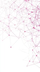 Obraz premium Interconnected red network on white, abstract design representing connection and data