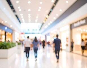 Blurred view of shoppers in a mall (1)