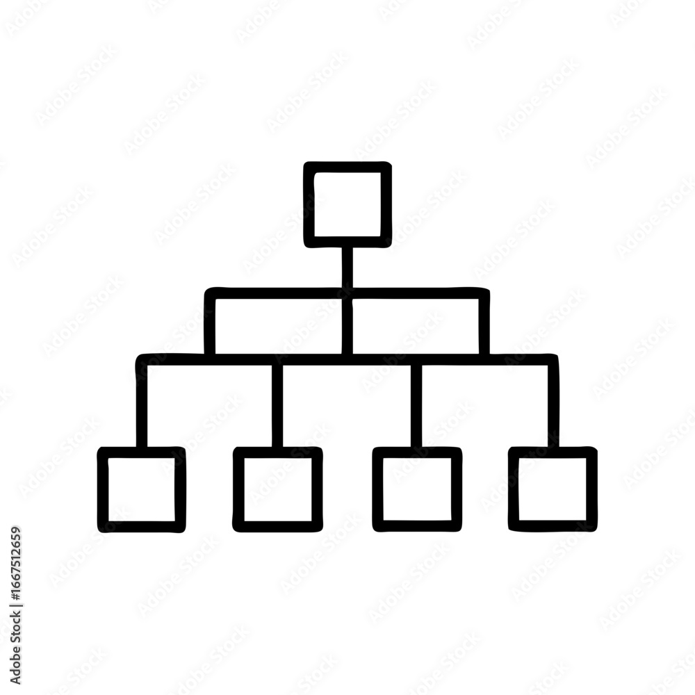 Aufkleber simple hierarchical structure icon representing esg strategy concept