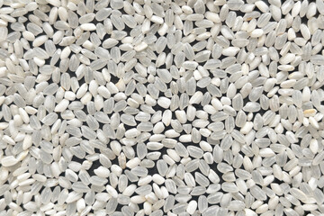 真上から見た異常気象で発生した未熟米の品質イメージ