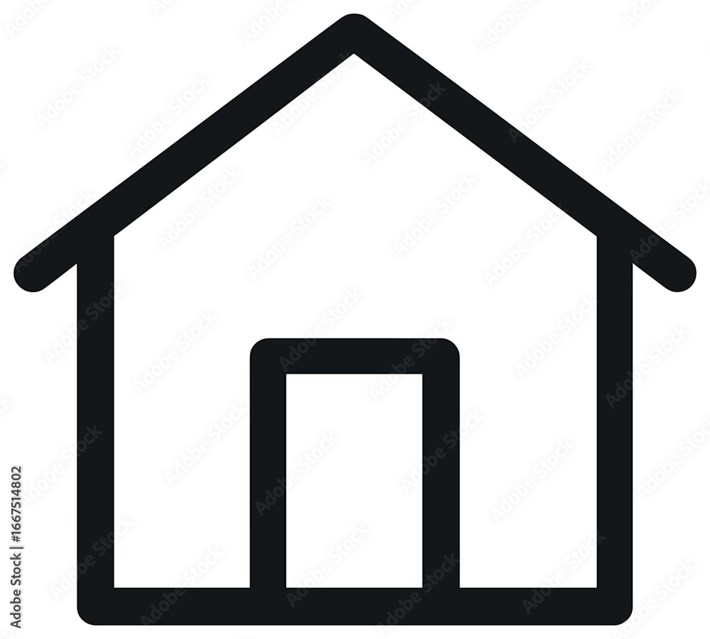 Poster minimalist home icon vector | simple house symbol for modern architecture and design