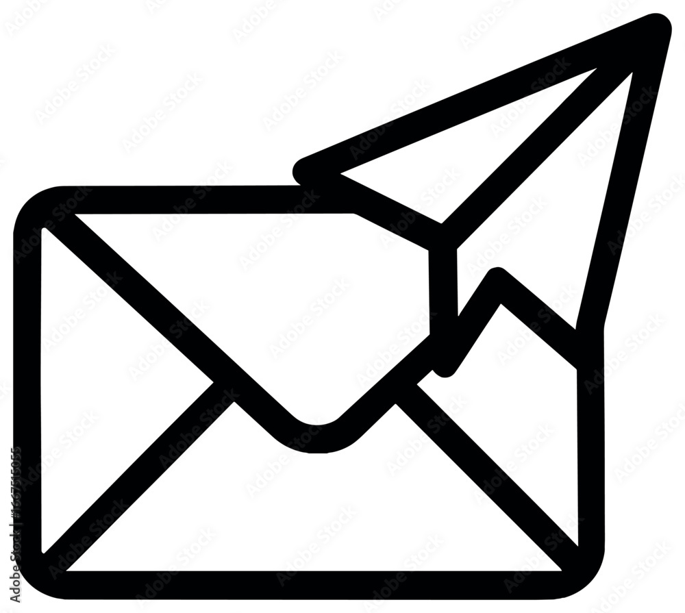 Aufkleber email icon vector: simple and modern design for digital communication concepts