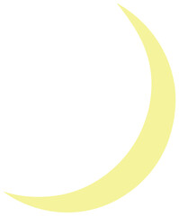 Mystical crescent moon vector | glowing night sky element | lunar symbol for ramadan themes