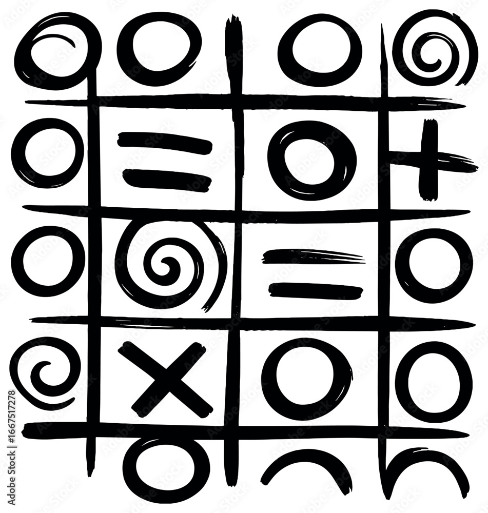 Aufkleber abstract ink dynamics vector: creative pattern and simple black and white design concept