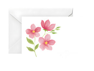 Elegant floral card with envelope for weddings, birthdays, and special occasions