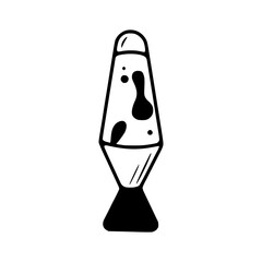 retro lava lamp vector illustration