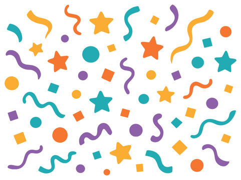 Colorful confetti celebration vector for festive events and holiday decorations