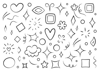 Charming crayon chalk art frames collection featuring round square and heart shapes for creative projects