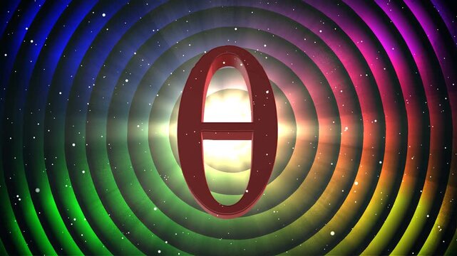 Theta wave frequency symbol animation