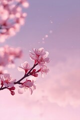 Cherry Blossoms in Soft Pink Light