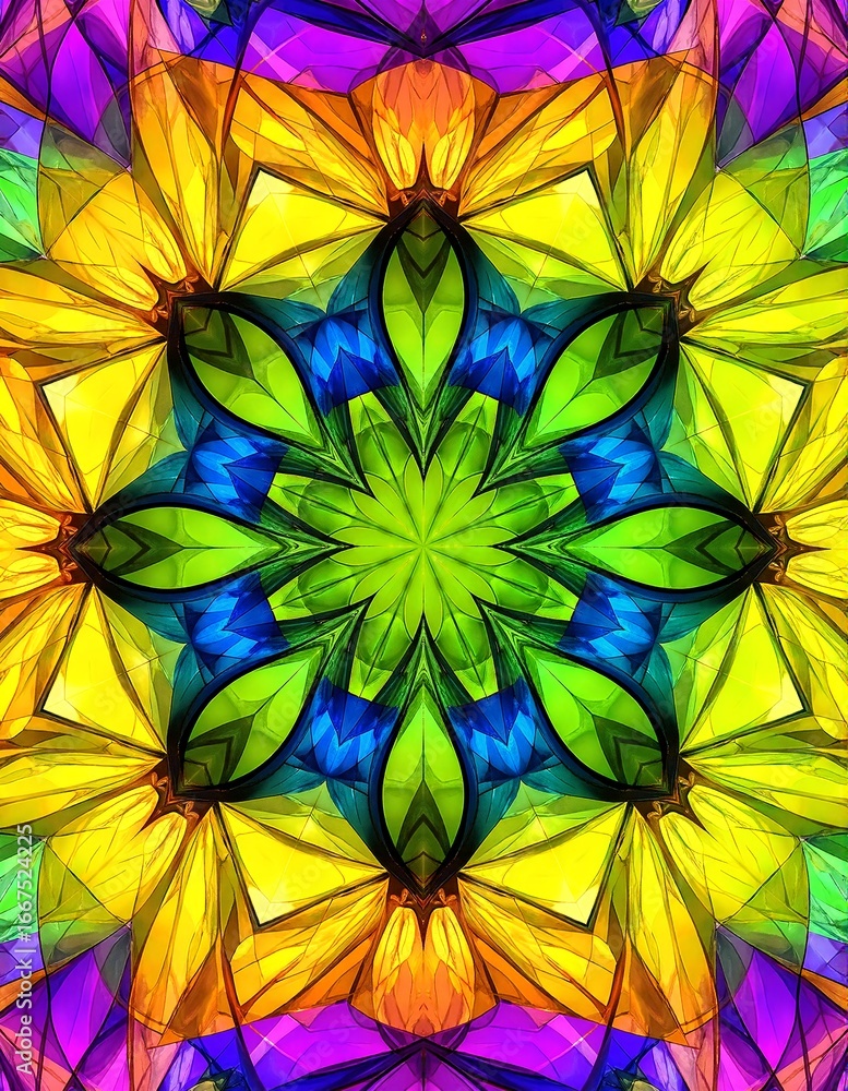Aufkleber a vibrant, colorful abstract design featuring swirling shapes and dynamic patterns in a harmonious b