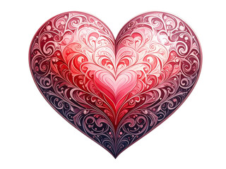 red heart with a heart