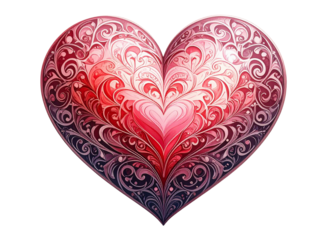 red heart with a heart