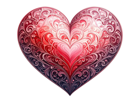red heart with a heart