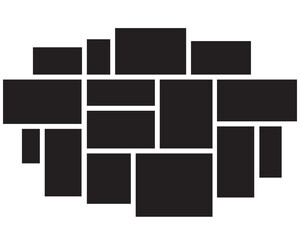 Collage template frames. Vector