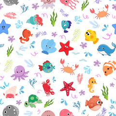 Seamless Sea Pattern Design