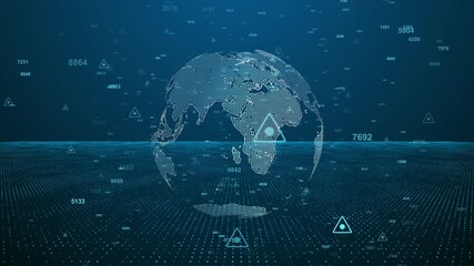 Global networks or commercial flight routes, network and world background - Powered by Adobe