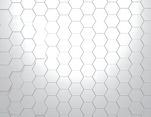 Naklejka premium Modern white honeycomb tiled wall offers a contemporary three dimensional design statement