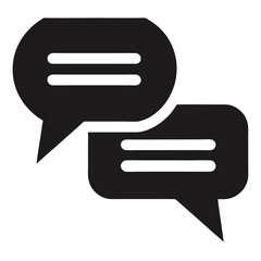 Vector hand cursor holding a speech message icon, a symbol for online communication and chat