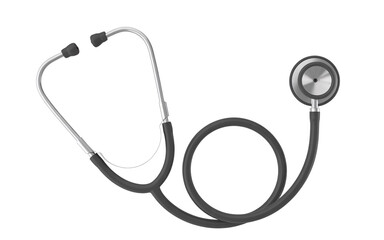 A medical stethoscope isolated on transparent background