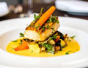 Pan-seared Salmon with Creamy Sauce