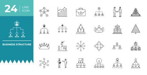Business Structure Icon Corporate Design