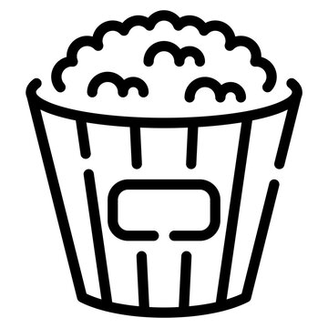 Popcorn Illustration for Street Food