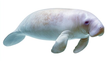 Naklejka premium Gentle sea mammal swims