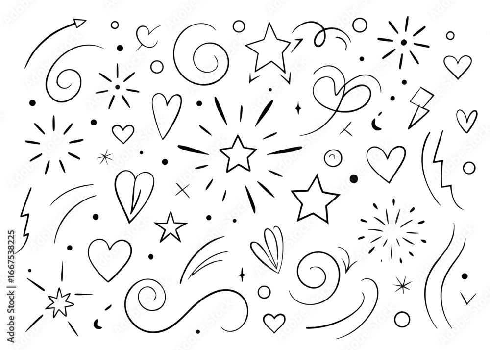 Poster collection of hand drawn chalk brush stroke arrow icons featuring unique textured lines and a distin