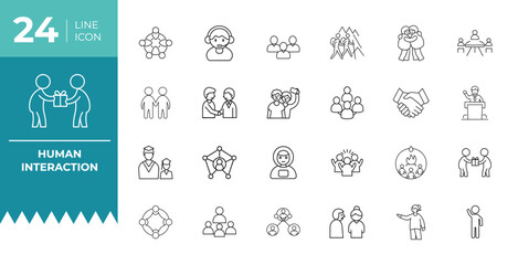 Human Interaction Icon Vector Design