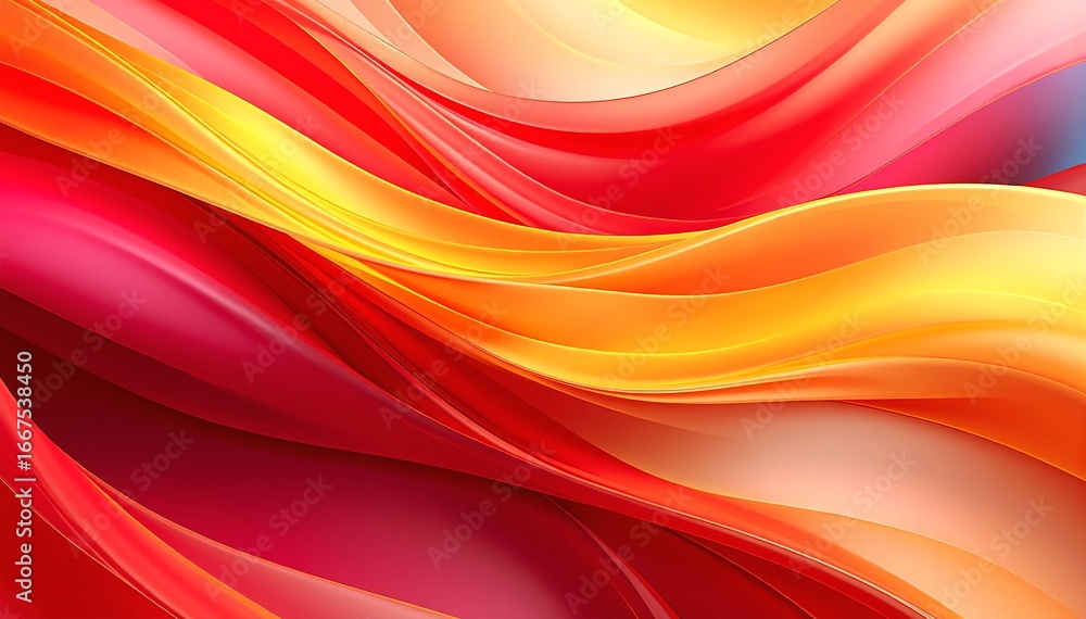 Aufkleber vibrant abstract background featuring flowing, colorful wavy lines in a harmonious blend of hues, cr