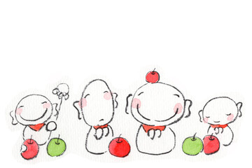 りんごとお地蔵さん