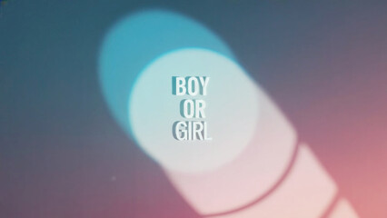 gender reveal background with boy or girl text